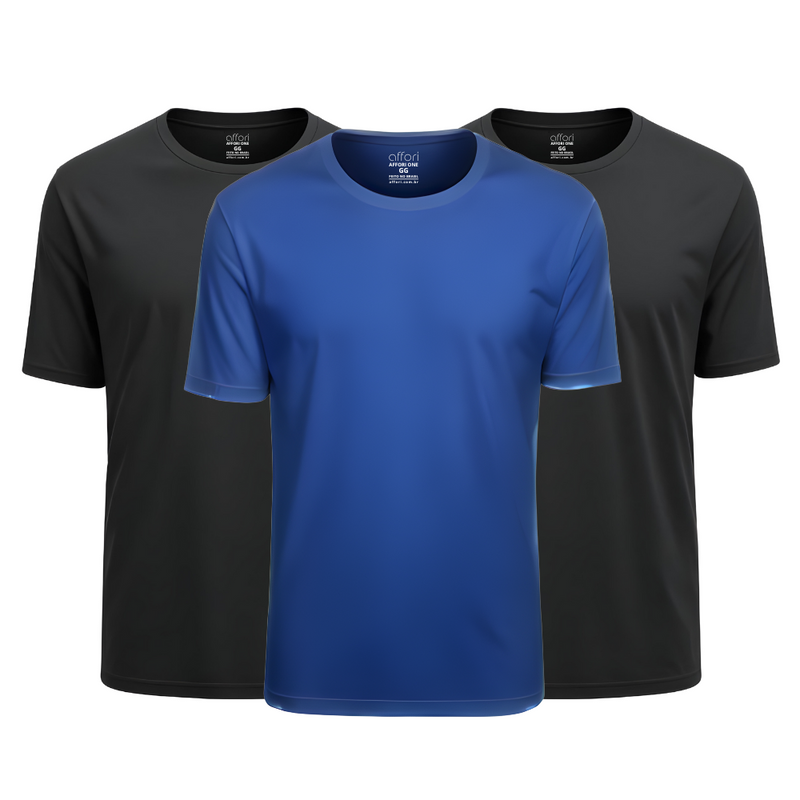 Kit 3 Camisetas Tecnológicas Affori One - Ice Touch & Anti Odor