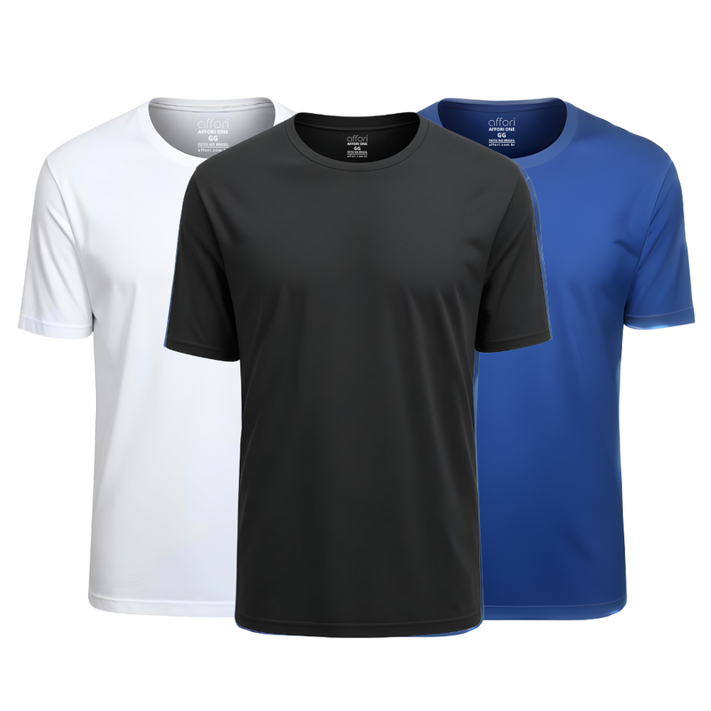Kit 3 Camisetas Tecnológicas Affori One - Ice Touch & Anti Odor