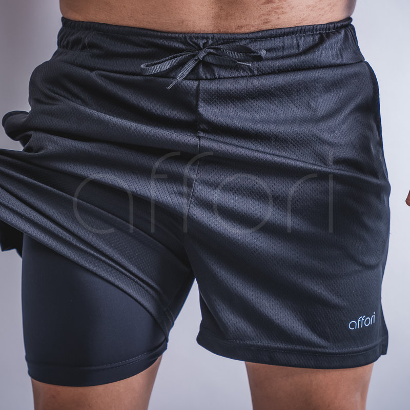 Pague 2 Leve 3 - Shorts Compressão 2 em 1 Affori Tight