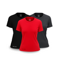 Kit 3 Camisetas Tecnológicas Femininas FitneSmart - Anti Suor