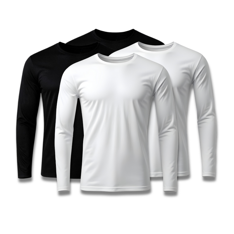 Kit 4 Camisetas Manga Longa Tecnológicas - Promoção de Inverno